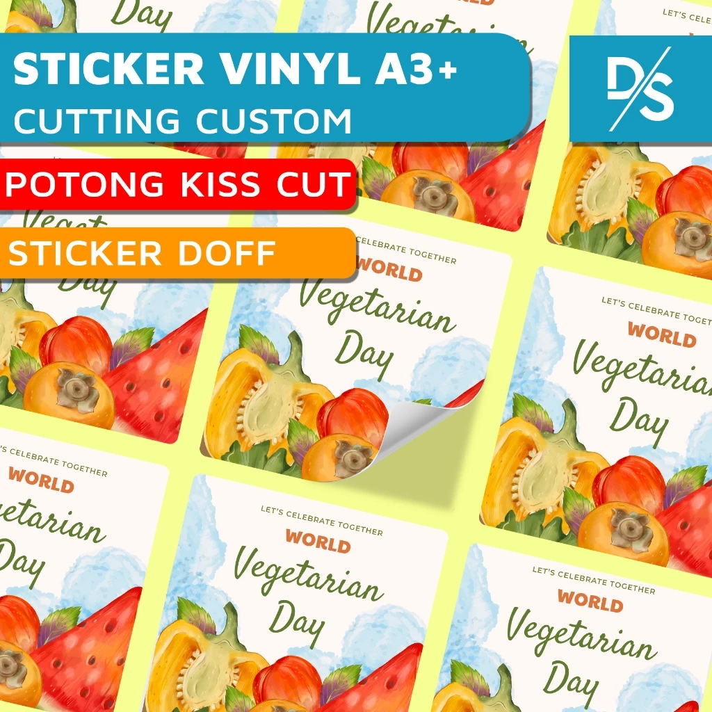 Cetak Stiker Vinyl Doff (Matte) Lembaran A3