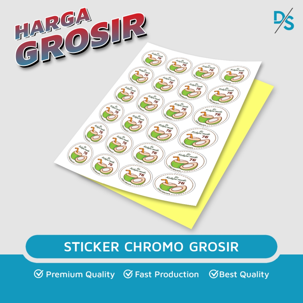 DSPRINTING - Cetak Stiker A3 / Cetak Stiker Label  / Cetak Stiker Chromo A3+ / Sticker Garansi / Sticker Kertas
