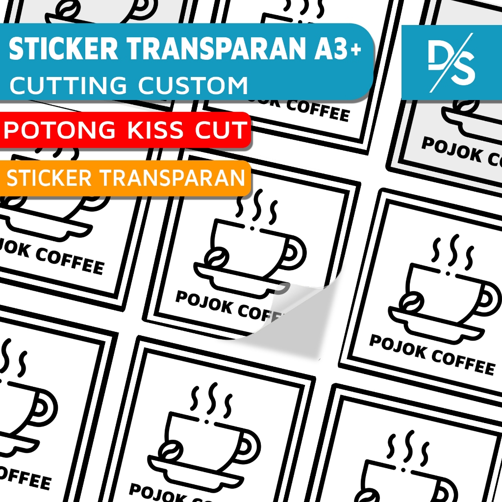 DSPRINTING - Cetak Stiker Transparan / Cetak Stiker Label Kemasan /Sticker Transparan / Label Usaha Makanan / Cetak Label Minuman